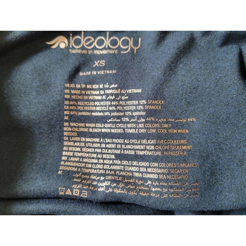 Ideology Women Extra Small High Rise Biker Shorts Blue - Picture 8 of 8